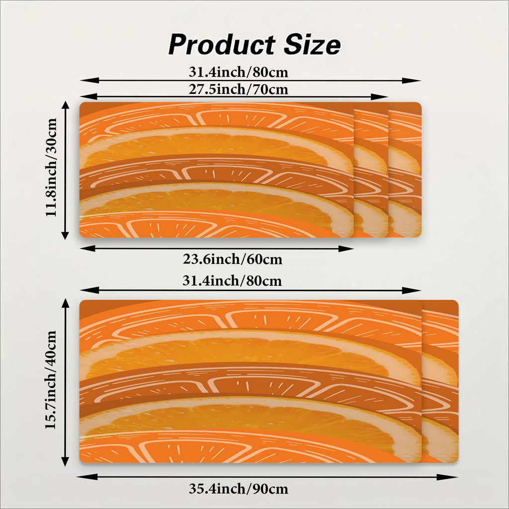 Orange Slices Aesthetic Mouse Pad Compatible for PC & Laptop - Non-Slip Rubber Base Desk Mat with Sewn Edges, Durable Gaming & Office Computer Pad, Cute Citrus ()