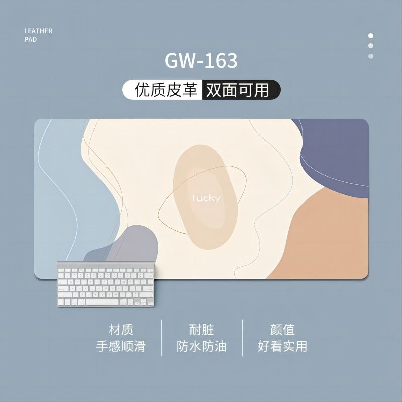 Pattern Company LOGO Mouse Pad PU Non-Slip Odorless And Stain-Resistant Leather Desk Mat Large Desk Mat