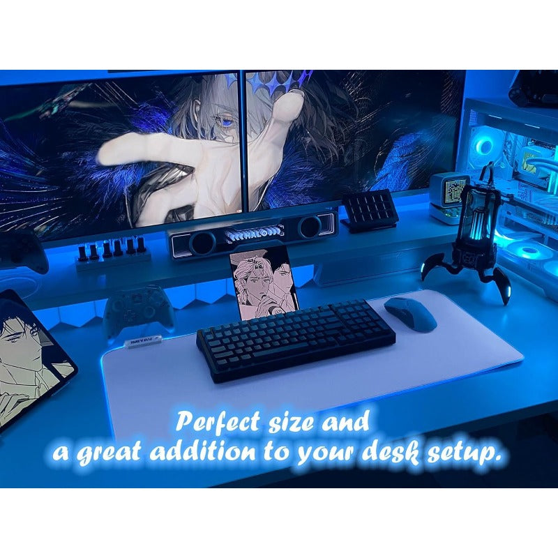 JMIYAV e Gaming Mouse Pad RGB Mousepad Non-Slip Rubber Base Extra Large Cool XL XXL Computer Desk Pad Gaming Accessories LED Light Up Extended Big Mouse Pad for Gamer 31.5x12In Upgrade