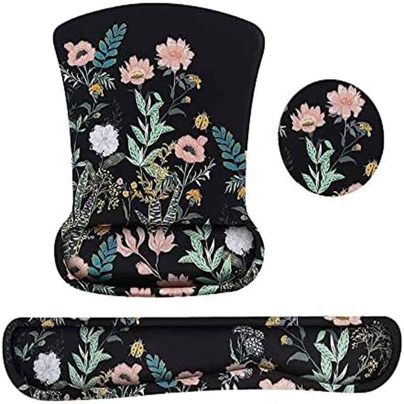 Home Office MOSISO Wrist Rest for Mouse PadKeyboard Set, Ergonomic, Non - Slip, Pain Relief, Easy Typing with Neoprene ClothRaised Memory Foam