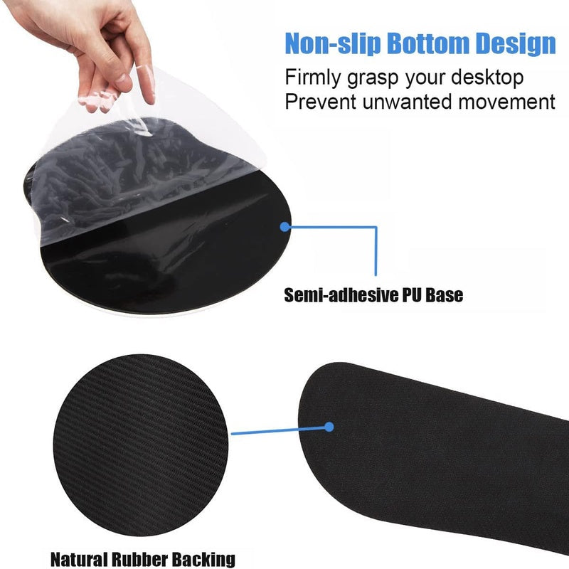 Keyboard Wrist Rest Mouse Pad Wrist Support Set Coasters, Non - Slip PU Base, Ergonomic for Home Office Work Study, Easy Typing Wrist Pain Relief