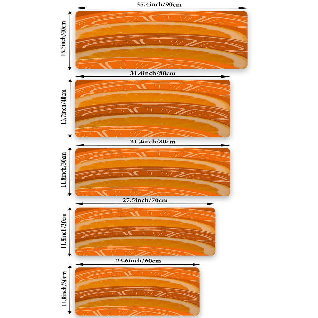 Orange Slices Aesthetic Mouse Pad Compatible for PC & Laptop - Non-Slip Rubber Base Desk Mat with Sewn Edges, Durable Gaming & Office Computer Pad, Cute Citrus ()