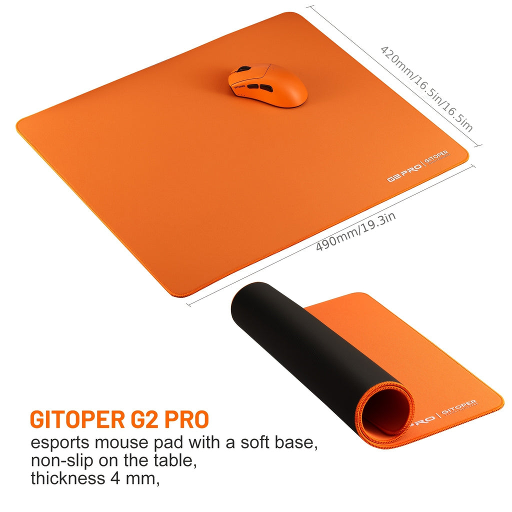 GITOPER Gaming Mouse Pad GITOPER G2 PRO XL Gaming Mouse Pad | 490x420mm Precision Control\u002FSpeed Surface, Non-Slip Soft Base for Esports & FPS Games