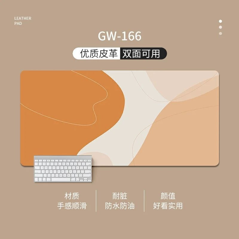 Pattern Company LOGO Mouse Pad PU Non-Slip Odorless And Stain-Resistant Leather Desk Mat Large Desk Mat