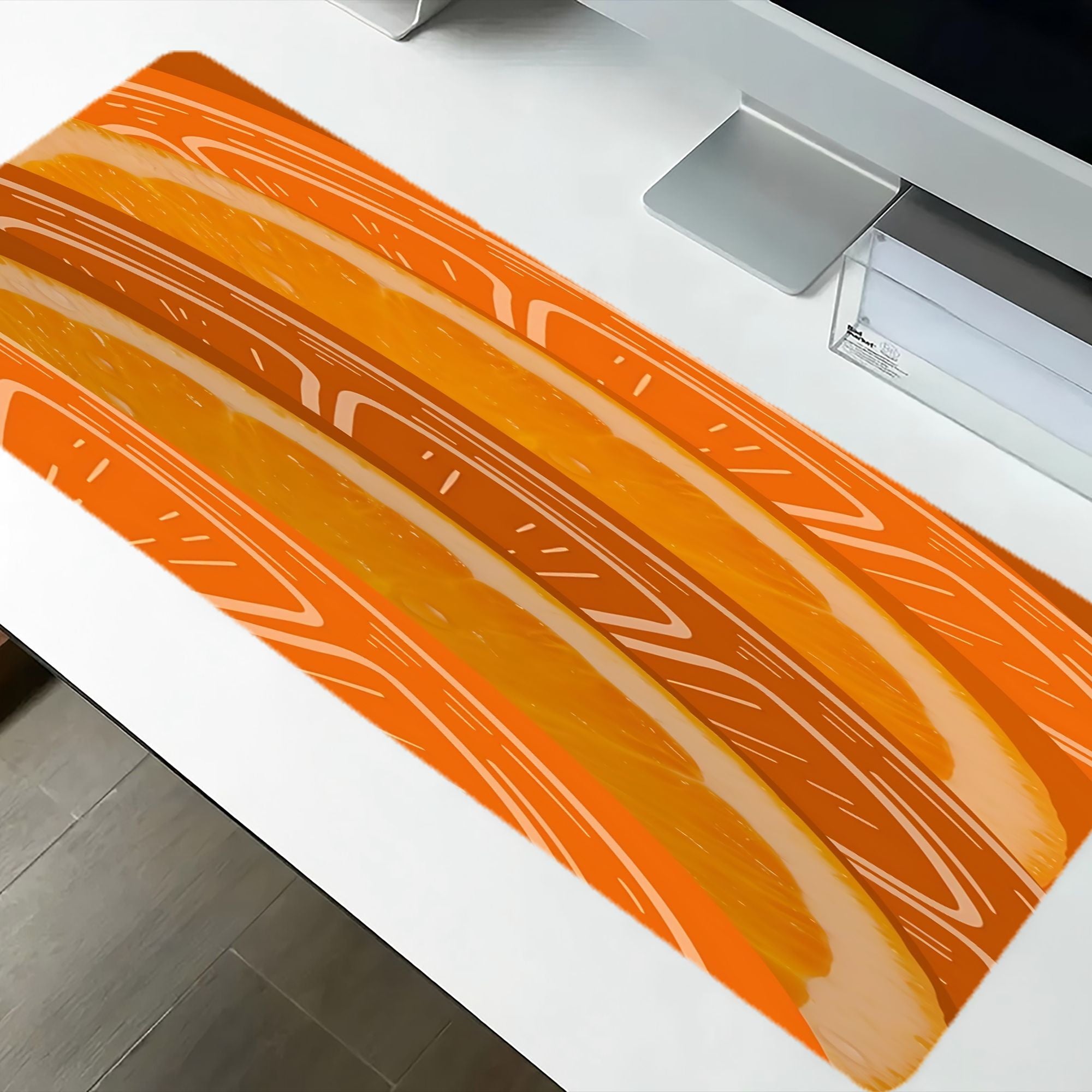 Orange Slices Aesthetic Mouse Pad Compatible for PC & Laptop - Non-Slip Rubber Base Desk Mat with Sewn Edges, Durable Gaming & Office Computer Pad, Cute Citrus ()