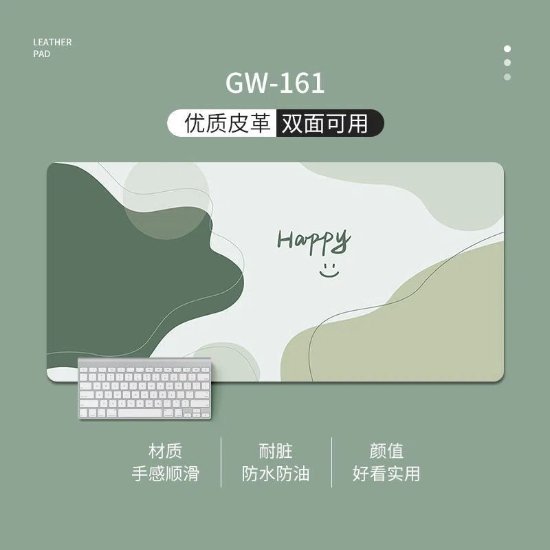 Pattern Company LOGO Mouse Pad PU Non-Slip Odorless And Stain-Resistant Leather Desk Mat Large Desk Mat