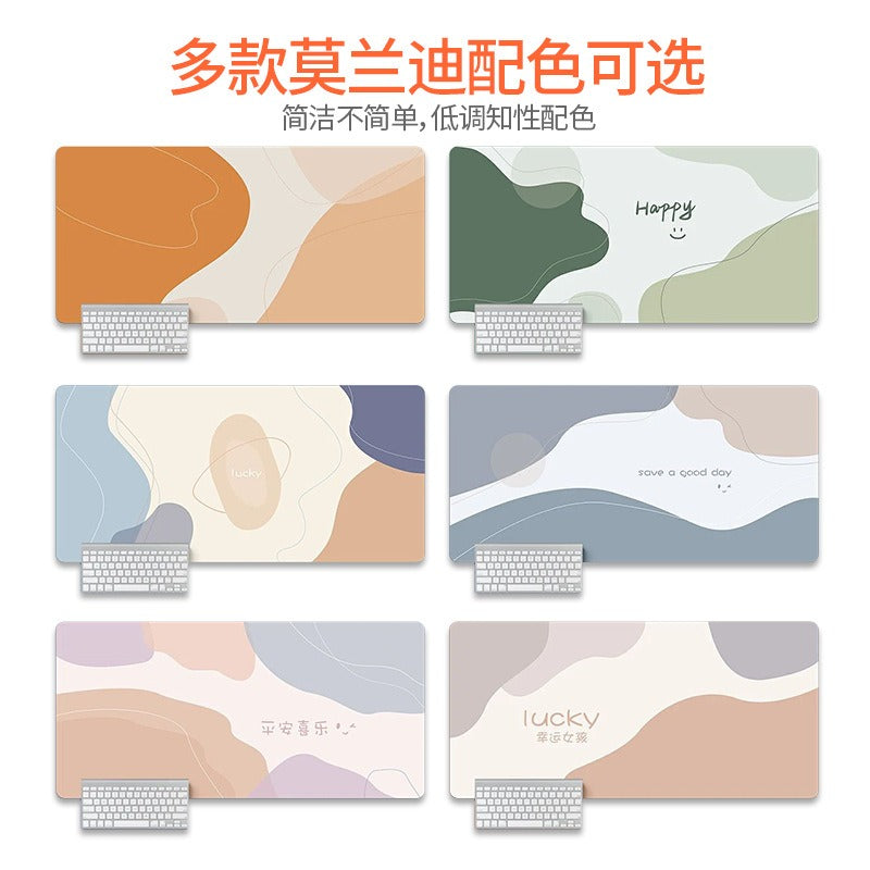Pattern Company LOGO Mouse Pad PU Non-Slip Odorless And Stain-Resistant Leather Desk Mat Large Desk Mat