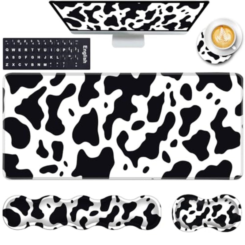 Keyboard Wrist Rest and Mouse Pad with Wrist Port Set Ergonomic CoasterMemory Foam Easy Typing Pain Relief Large XL Desk Mat 31. 5\