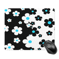 1pc a Mouse Pad Featuring a 60S Pop Design with Small Black And White Flowers And Blue Centers, Suitable for Both Office Use And Gaming, Designed for Multifunctional Practicality