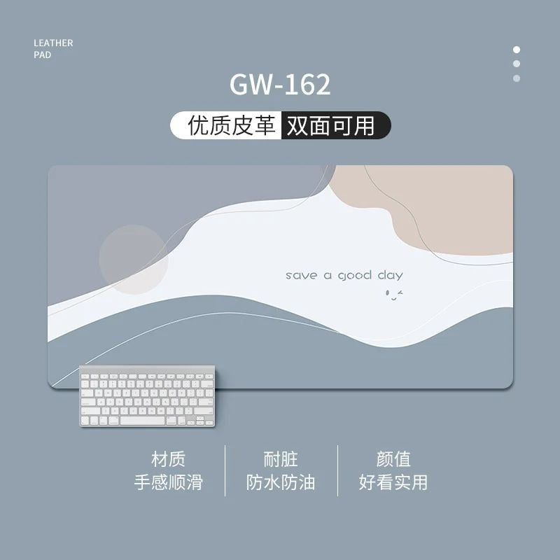 Pattern Company LOGO Mouse Pad PU Non-Slip Odorless And Stain-Resistant Leather Desk Mat Large Desk Mat