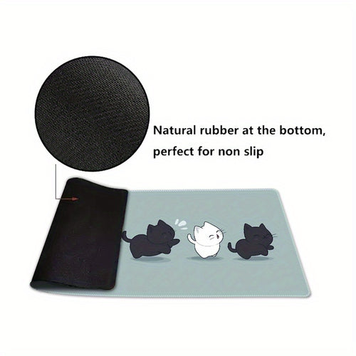 1pc a Cute Cat Design Non-Slip Desk Mat, Thickened And Enlarged for Gaming Or Office Purposes