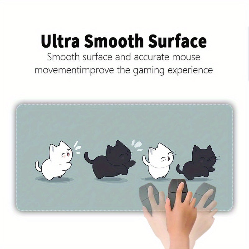 1pc a Cute Cat Design Non-Slip Desk Mat, Thickened And Enlarged for Gaming Or Office Purposes