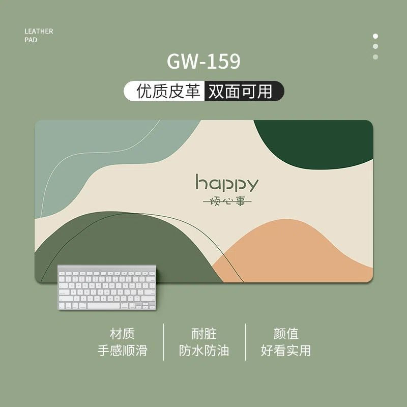 Pattern Company LOGO Mouse Pad PU Non-Slip Odorless And Stain-Resistant Leather Desk Mat Large Desk Mat